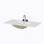 Lavabo de salle de bain 36 po à trois trous en céramique blanche, convient à un meuble-lavabo de 36 po, trou de robinet pré-percé, design minimaliste moderne, durable et facile à nettoyer