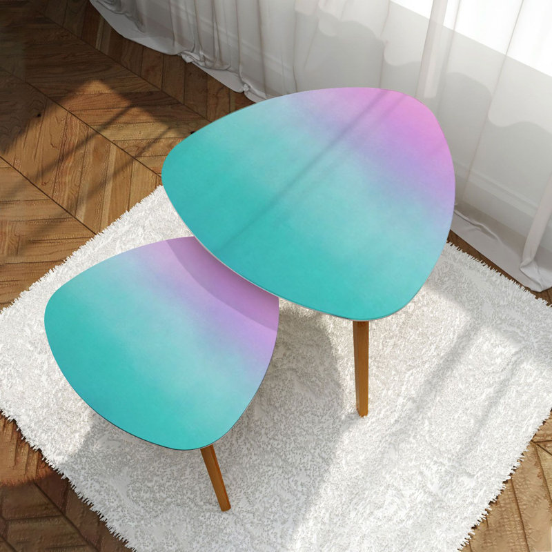 Ensemble de 2 tables gigognes Triangle Nesting