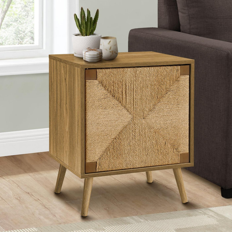 Table d'appoint moderne, bout, rangement, H 23,25 po x l 19 po x P 15,5 po