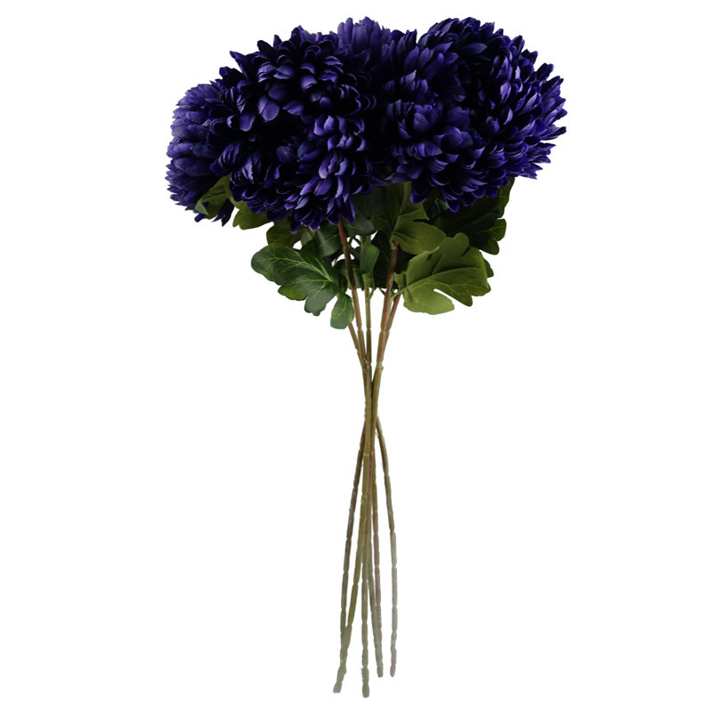 Pack of 6 x 75cm Reflex Chrysanthemum (Set of 6), Purple