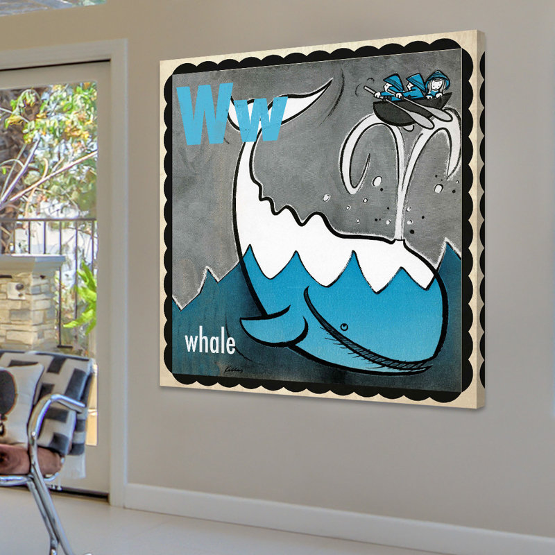 «Whale», reproduction sur toile tendue, H 40 po x l 40 po x P 1,5 po
