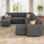 Canapé-lit modulaire avec repose-pieds Caren-115354299