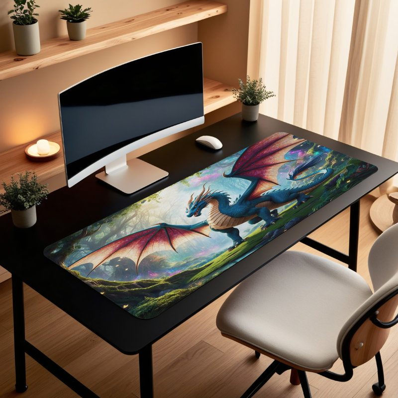 Polyester Desk Pad, 14.4x12.1