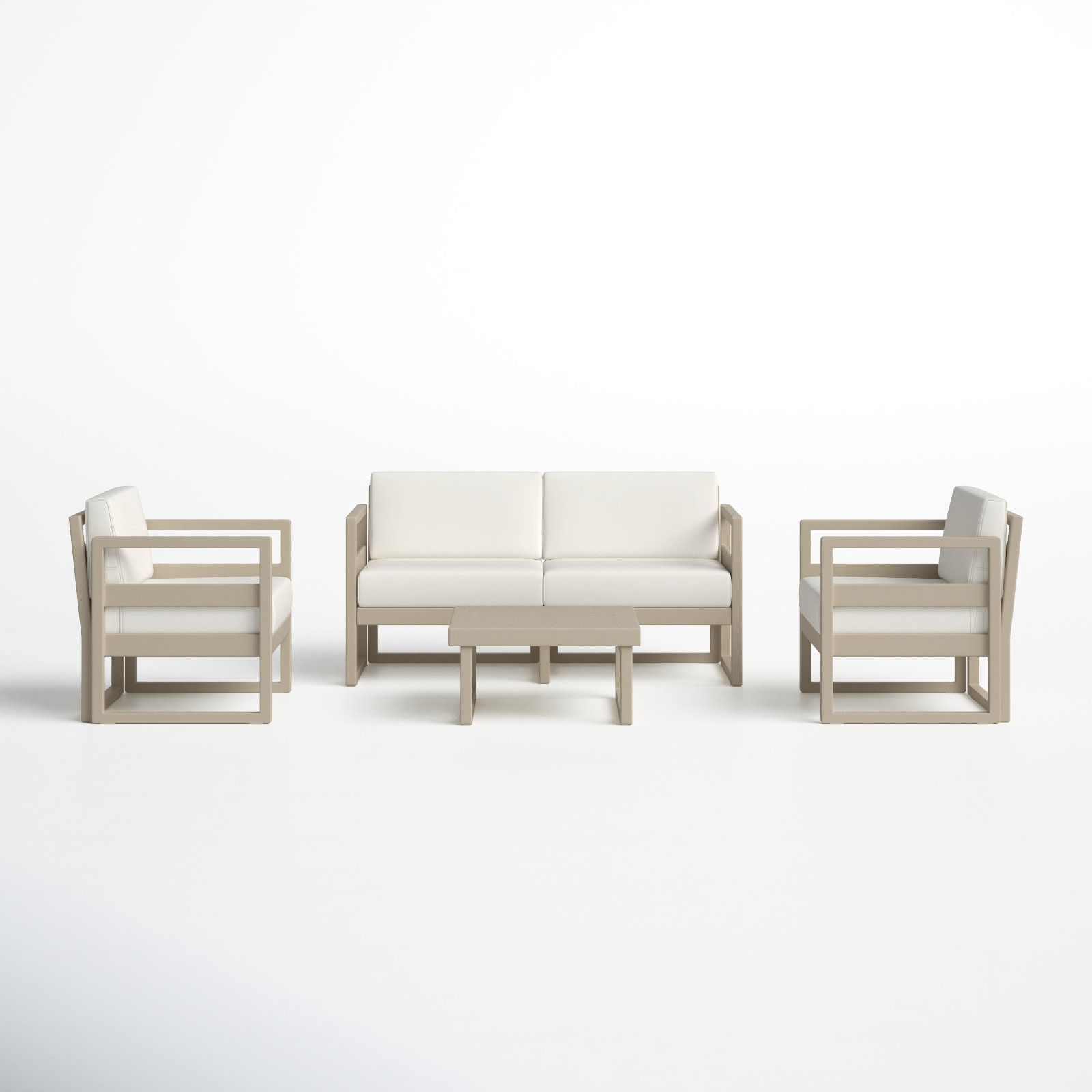 Lane 4-Person Patio Seating Group, Taupe, Natural
