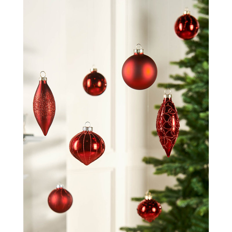 11.61cm Solid Colour Plastic / Acrylic Bauble, Christmas Red