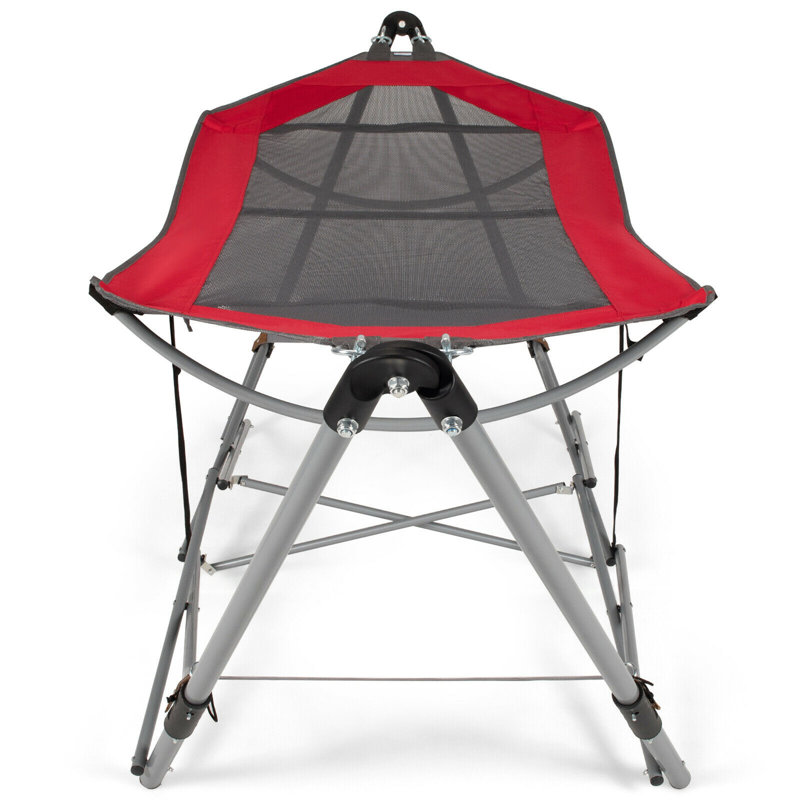 Hamac de camping avec support Fiden, Rouge