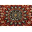 Tapis traditionnel en laine rouge noué à la main 7 pi 1 po x 10 pi Kashan