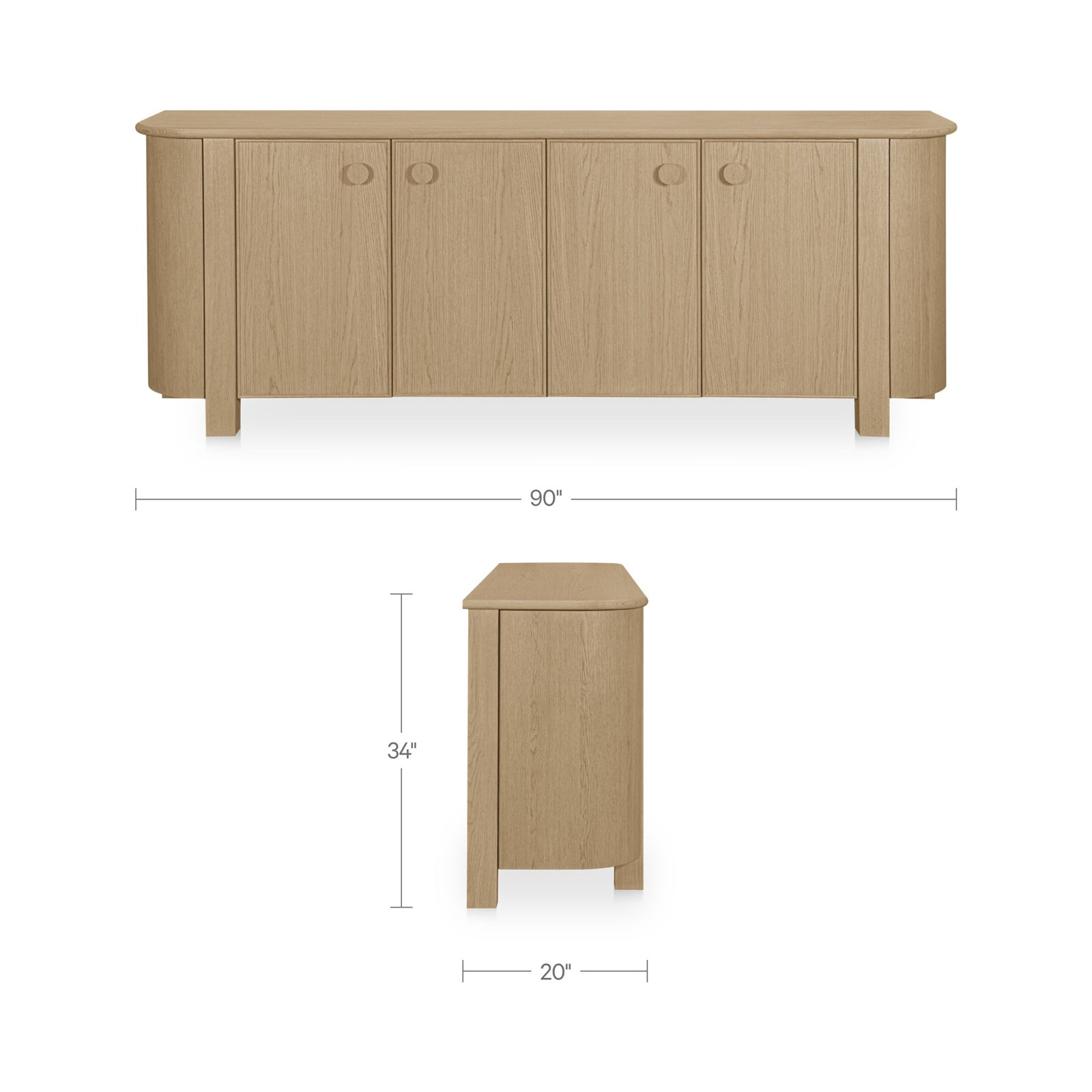 Montpelier Sideboard Dark Brown, Brown