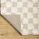 Molly Checkered Machine Woven Polypropylene Area Rug in Cream/Light Beige