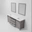 Meuble-lavabo double l 80 po x P 22 po et miroirs 30 po Marsyas-597706384-660299841