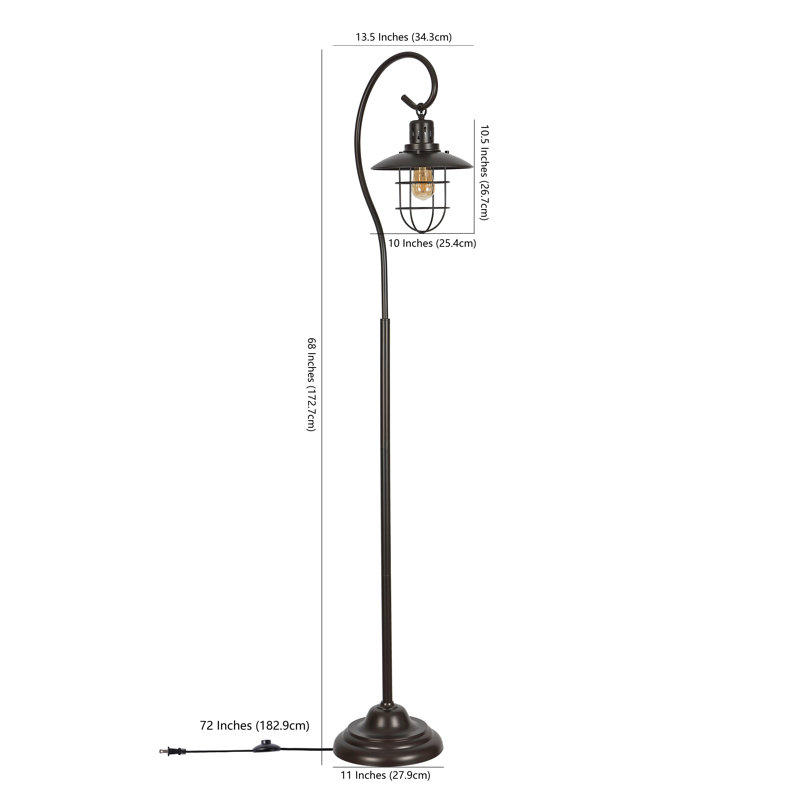 Burnley 68'' Oil Rubbed Bronze Task Floor Lamp