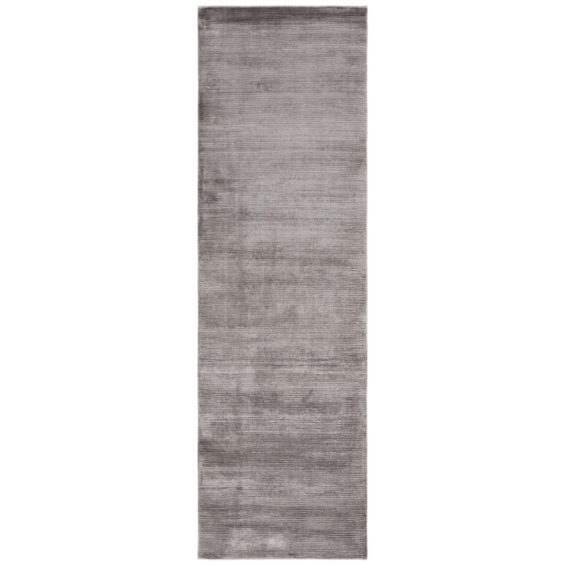 Mcelroy Hand-Knotted Area Rug in Graphite, Runner 3' X 10'