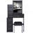 Compact 29.2-Inch Vanity Table Set With Cushioned Stool And Sliding Mirror, Multi-Layer Storage For Small Spaces-505245136