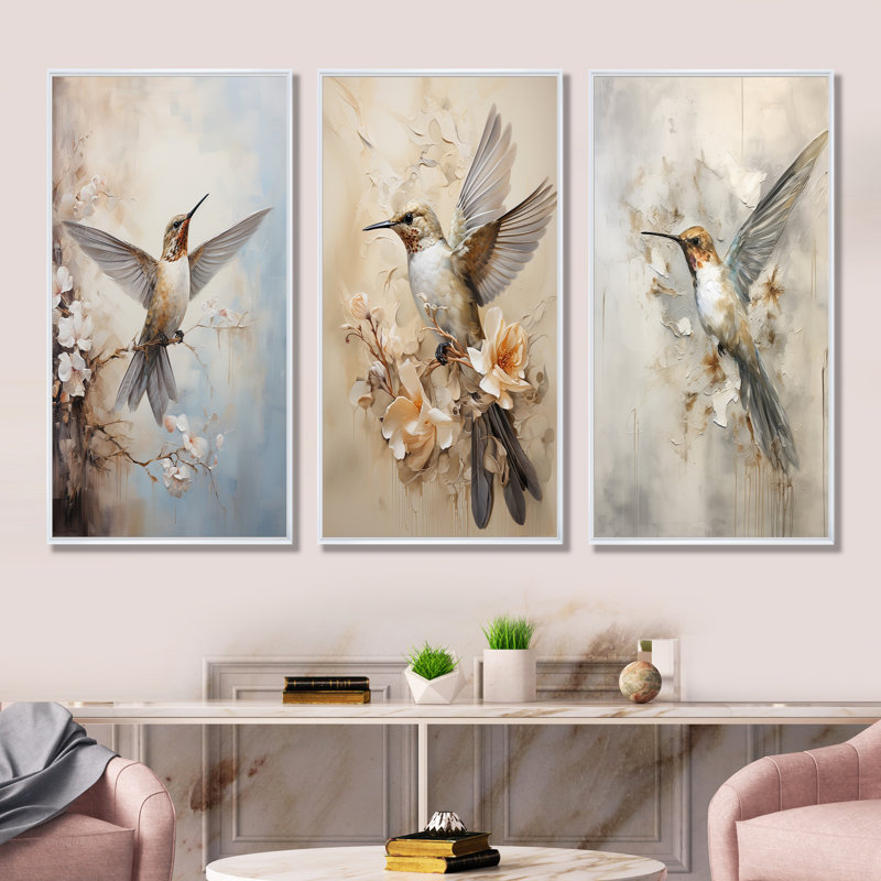 Ensemble de salon flottant Colibri - Colibri, H 40 po x l 60 po, Cadre flottant blanc