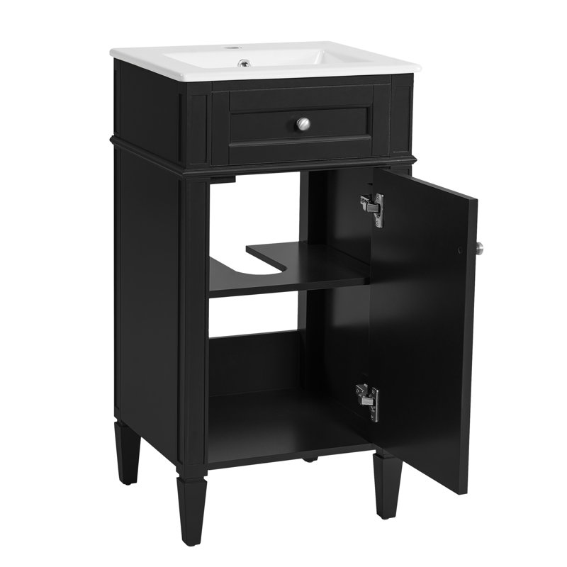 Meuble-lavabo 18 po avec lavabo en céramique