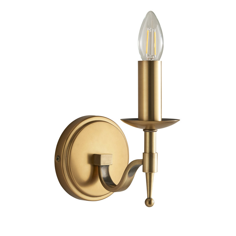 Emperador Candle Wall Light, Antique Brass