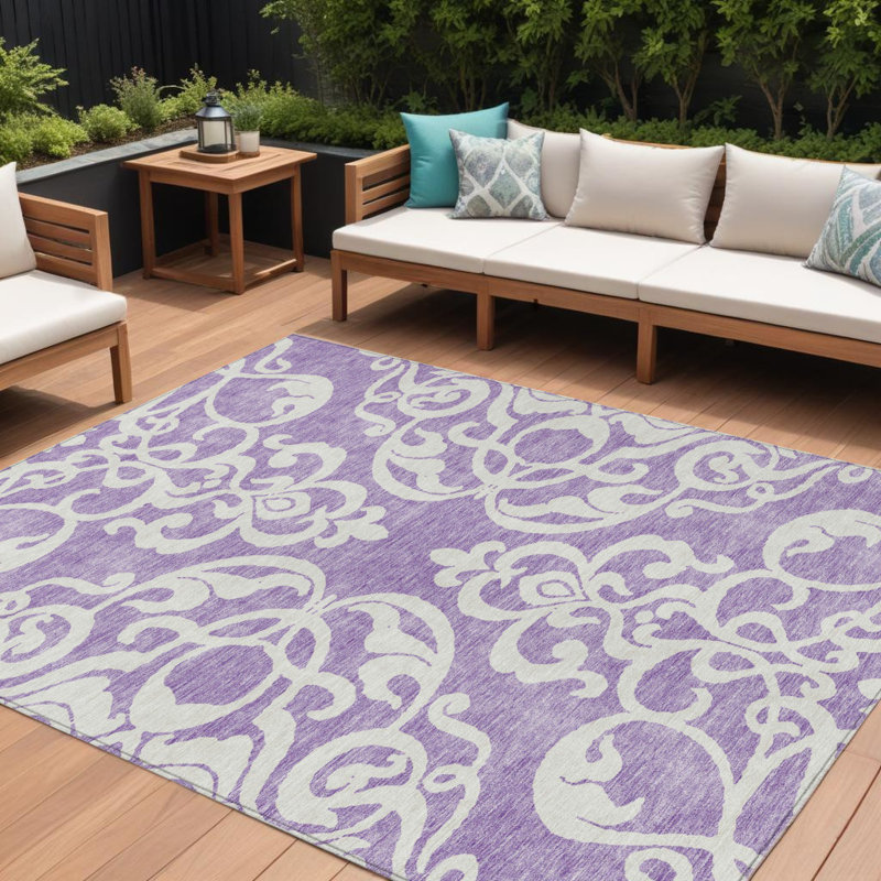 Tapis d'intérieur lavable mauve 8 'X 10'