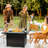 50,000 Outdoor Heating Fire Table, Propane Gas With Base And Glass Wind Guard, For Garden Patio Backyard, Radiant Pit Backyard Garden, Contemporary Style