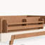 Lit Montessori double au sol avec barrières de sécurité complètes, étagères et design en blocs de construction, beige et naturel foncé, sans sommier nécessaire-133872733-133872734
