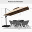 Parasol inclinable carré 132 po à double plateau inclinable avec base, taupe-115223870