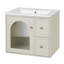 Ensemble de meuble-lavabo mural 24 po pour petit espace, armoire de salle de bain avec lavabo en céramique, 2 tiroirs et 1 porte à fermeture en douceur-115672297