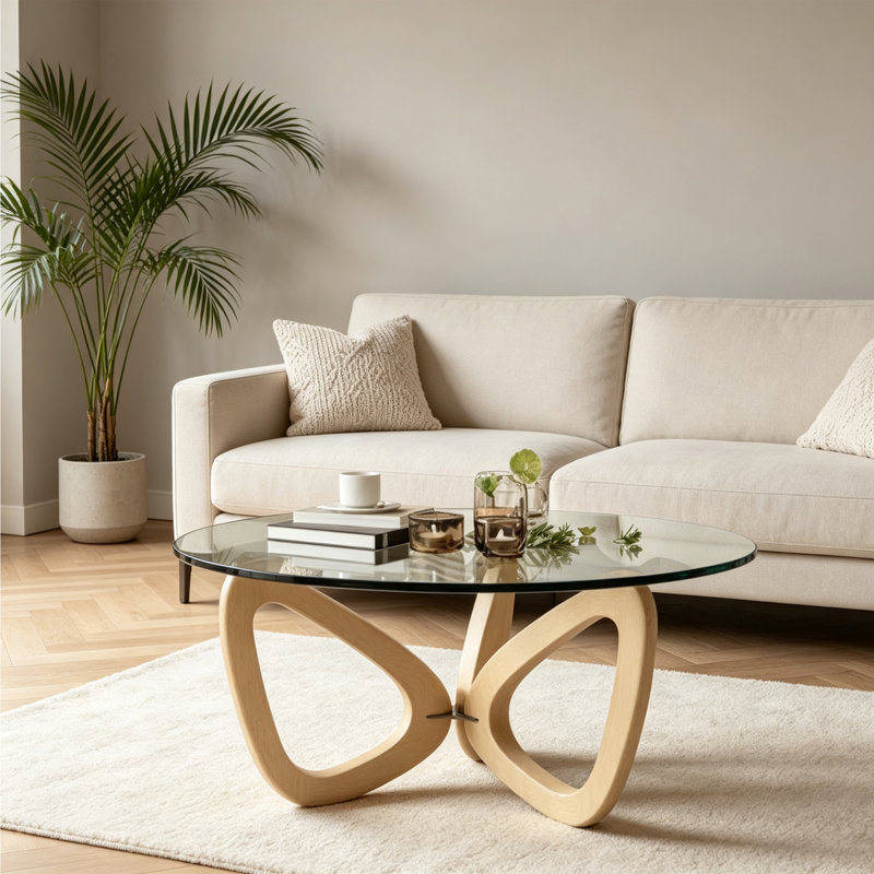 Table basse en verre trempé