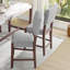 Tabourets de bar 4 pièces gris Mid Century Modern avec dossier et mousse haute densité-2004459514