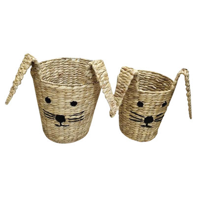 Ensemble de deux paniers ronds effilés