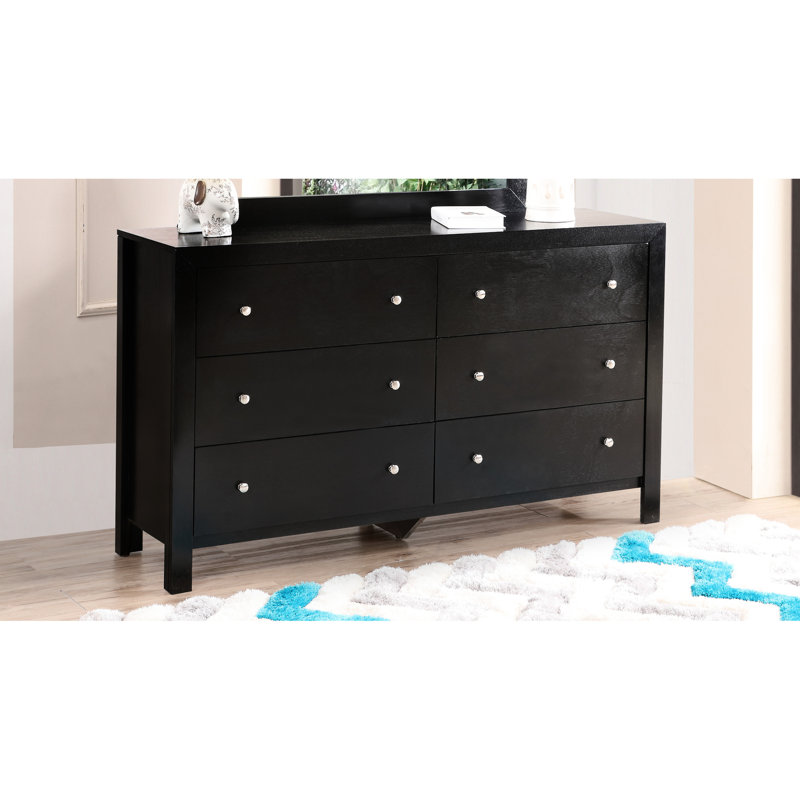 Commode de chambre noire G2450-d - panneau de particules, 58 po de profondeur x 17 po de largeur, 34 po de profondeur, 113 lb