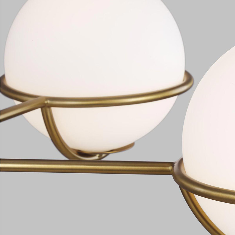 Reynaldo 5 - Light Shaded Chandelier, Burnished Brass