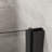 34"X72" Tempered Glass Swing Door, Black Semi-, 1/4" Thick, Waterproof Sealing, Zinc Alloy Handle, 180° , 90° Door Barrier Pivot Shower In Black, Glass, With Seals, Heavy-Duty Rotating Pivot, Secure