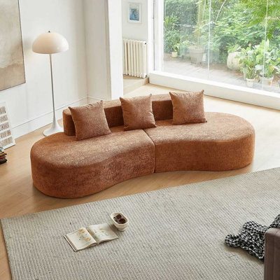 Canapé modulaire courbé moderne, canapé 5 places, confortable et élégant pour le salon, l’appartement, la décoration intérieure, facile à assembler