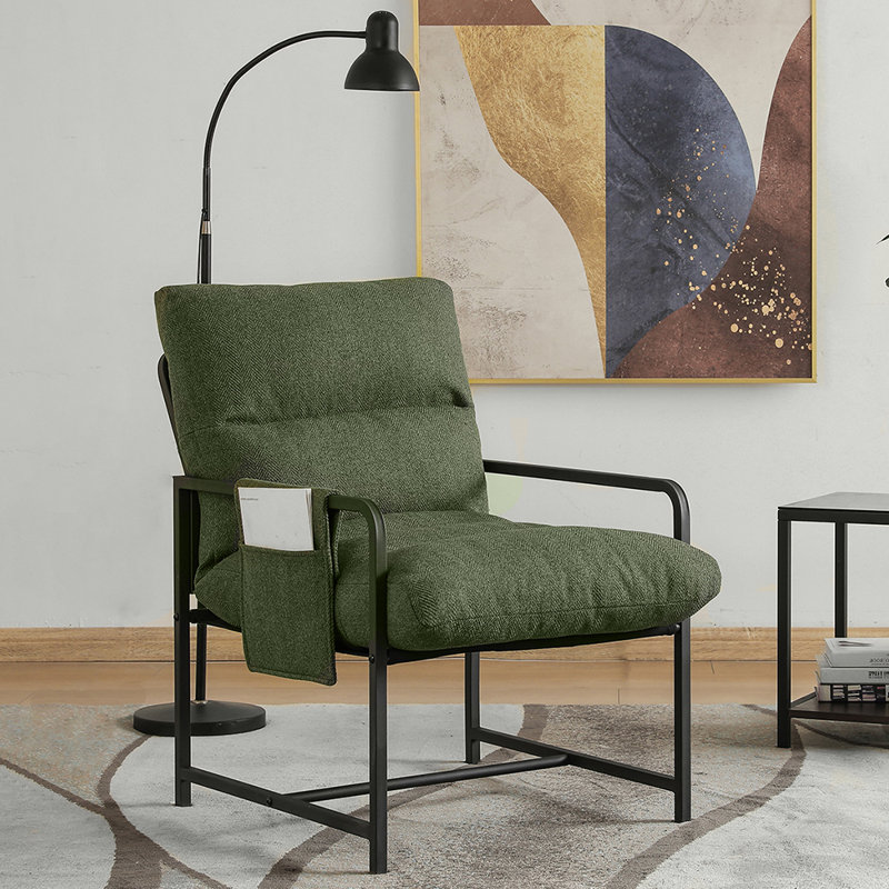 Obet 59cm Wide Tufted Armchair, Green