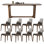 Nordic simple home rectangular dining table sets