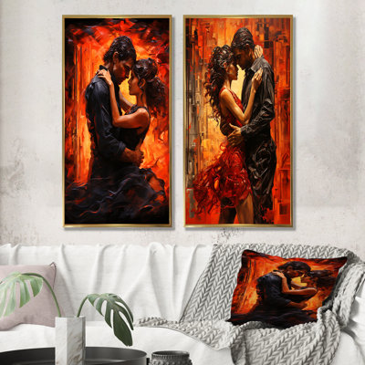 Dance Tango Temptation - Dance Canvas Wall Art Set Of 2