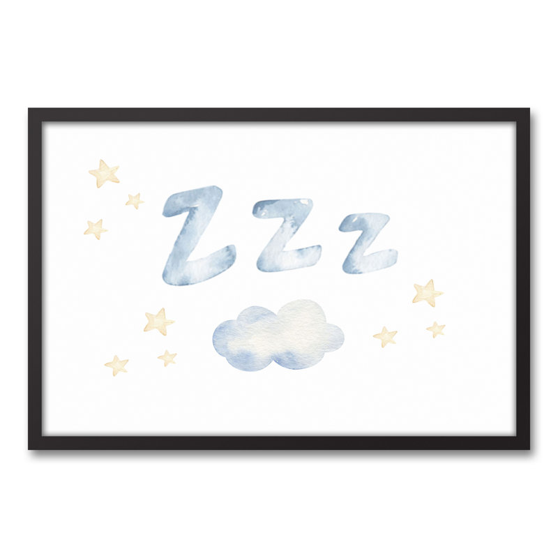 «ZZZ Stars Cloud», art encadré, H 31,75 po x l 21,75 po x P 1,75 po
