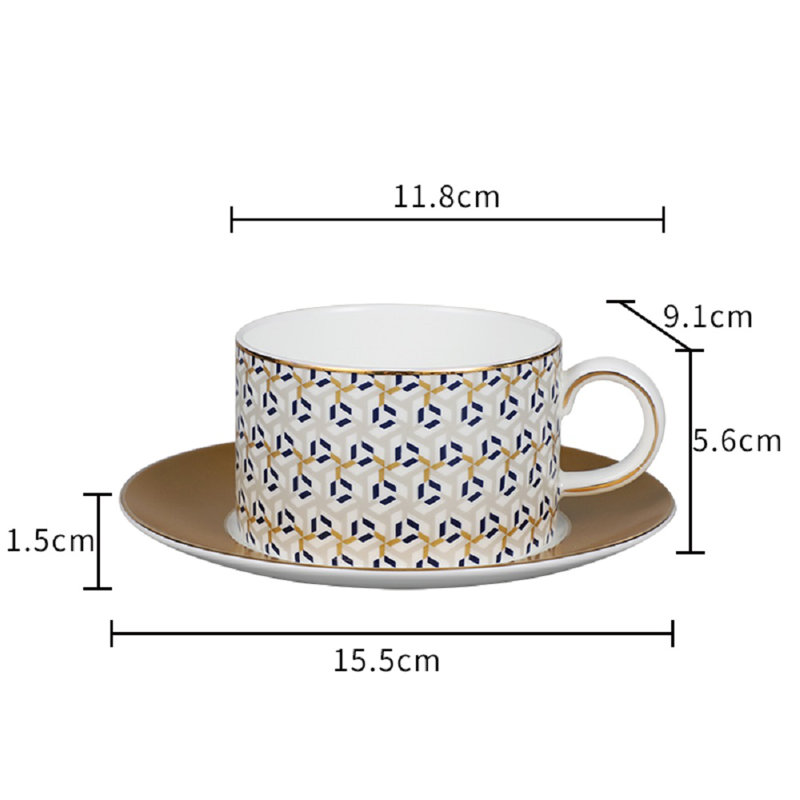 Service à thé Elegance In Porcelain - ensemble de tasses à thé 220Cc (1 tasse et 1 soucoupe)