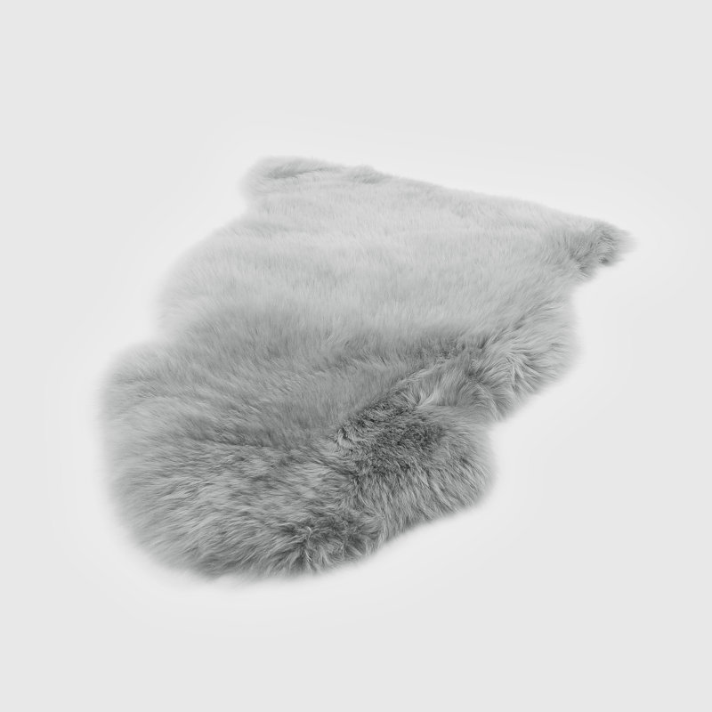 Tapis gris en peau de mouton Knightdale, Nouveauté 2 pi x 3 pi