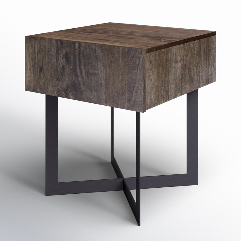 Tiburon Solid Wood End Table, Natural