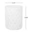 Table d'appoint d'extérieur en béton léger, forme géométrique simple, base, sans assemblage, l 14,94 po x H 19,4 po, élément décoratif blanc antique, et assemblage requis, profondeur de 19,94 po, couleur