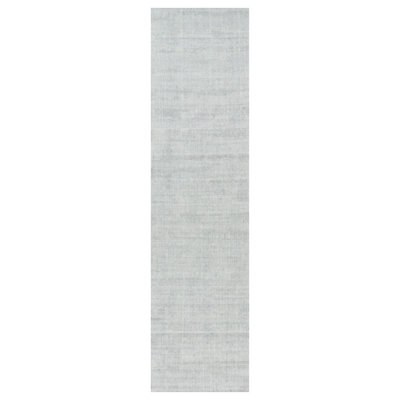Modern One-of-a-Kind 3x12 Hand Knotted Area Rug
