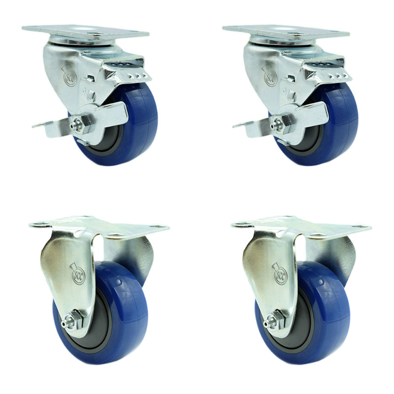 Polyurethane Caster, Blue