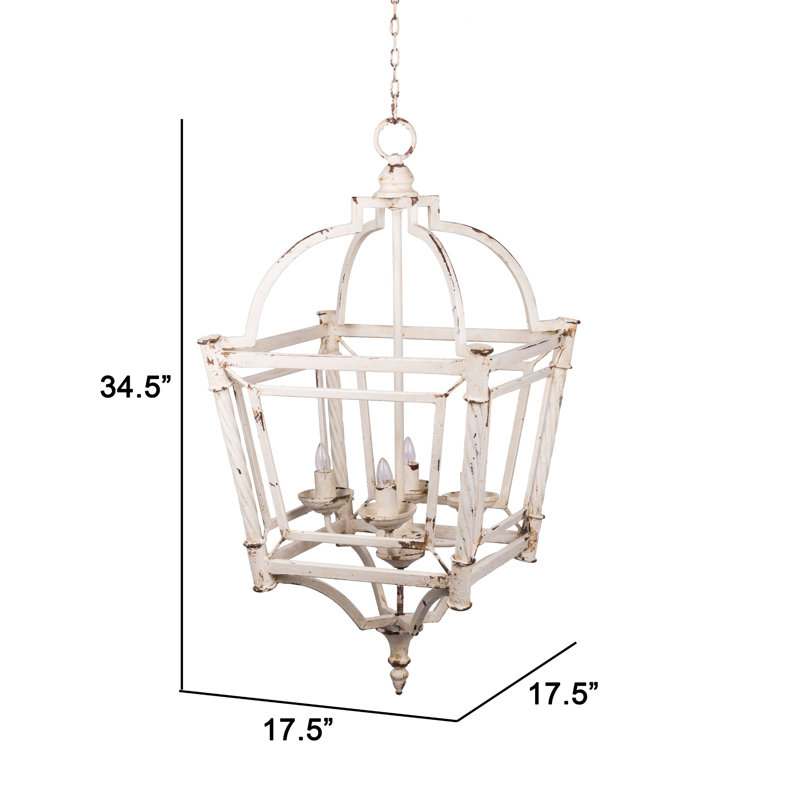 Lustre géométrique en cage 4 lumières Cecille