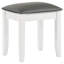 Tabouret de coiffeuse blanc avec siège rembourré