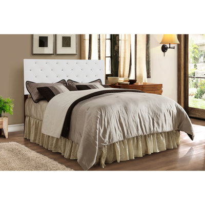 Tête de lit blanche. H 41 à 53 po x l 78 po Assemblage requis. Décoration décontractée pour chambre à coucher. Rembourrage en mousse, endurance pour l'extérieur. 53 po h nécessaire. Rehausseur de style. Tissu