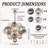 23.6" Modern Silver Bubble Molecular Chandelier