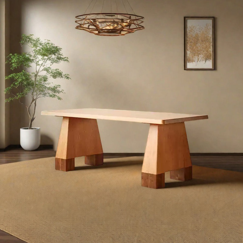 Table à manger en cerisier, H 29,53 po x L 70,87 po x l 35,43 po