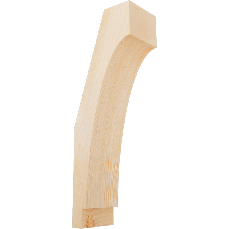 Attelle impériale du genou, Sapin de Douglas, Brute, H 18 po x l 4 po x P 6 po