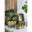Ensemble de 3 jardinières en métal patiné, L: 22 x 16,7 x 8,3 po, M: 21 x 16,5 x 7,3 po, S: 18 x 13,5 x 7 po