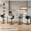 Ensemble de 2 tabourets de bar réglables, tabourets de bar pivotants de style Mid-Century, tabourets de bar industriels avec dossier et chaises de bar à hauteur de comptoir-1448868809
